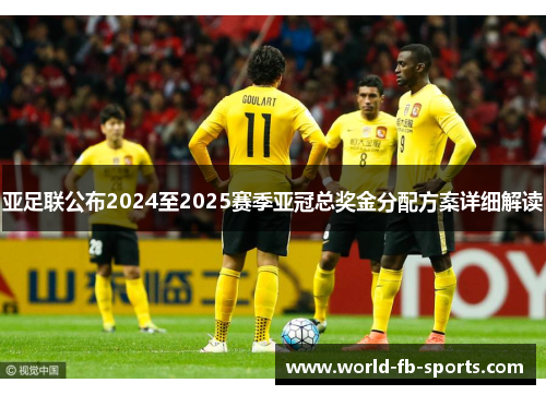 亚足联公布2024至2025赛季亚冠总奖金分配方案详细解读