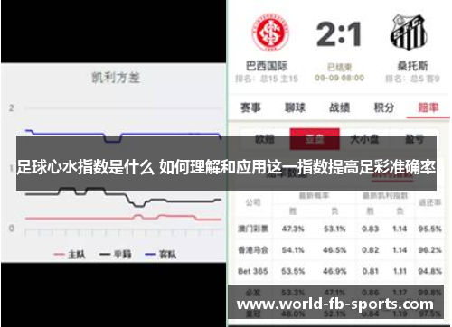 足球心水指数是什么 如何理解和应用这一指数提高足彩准确率 足球心水指数是什么 如何理解和应用这一指数提高足彩准确率